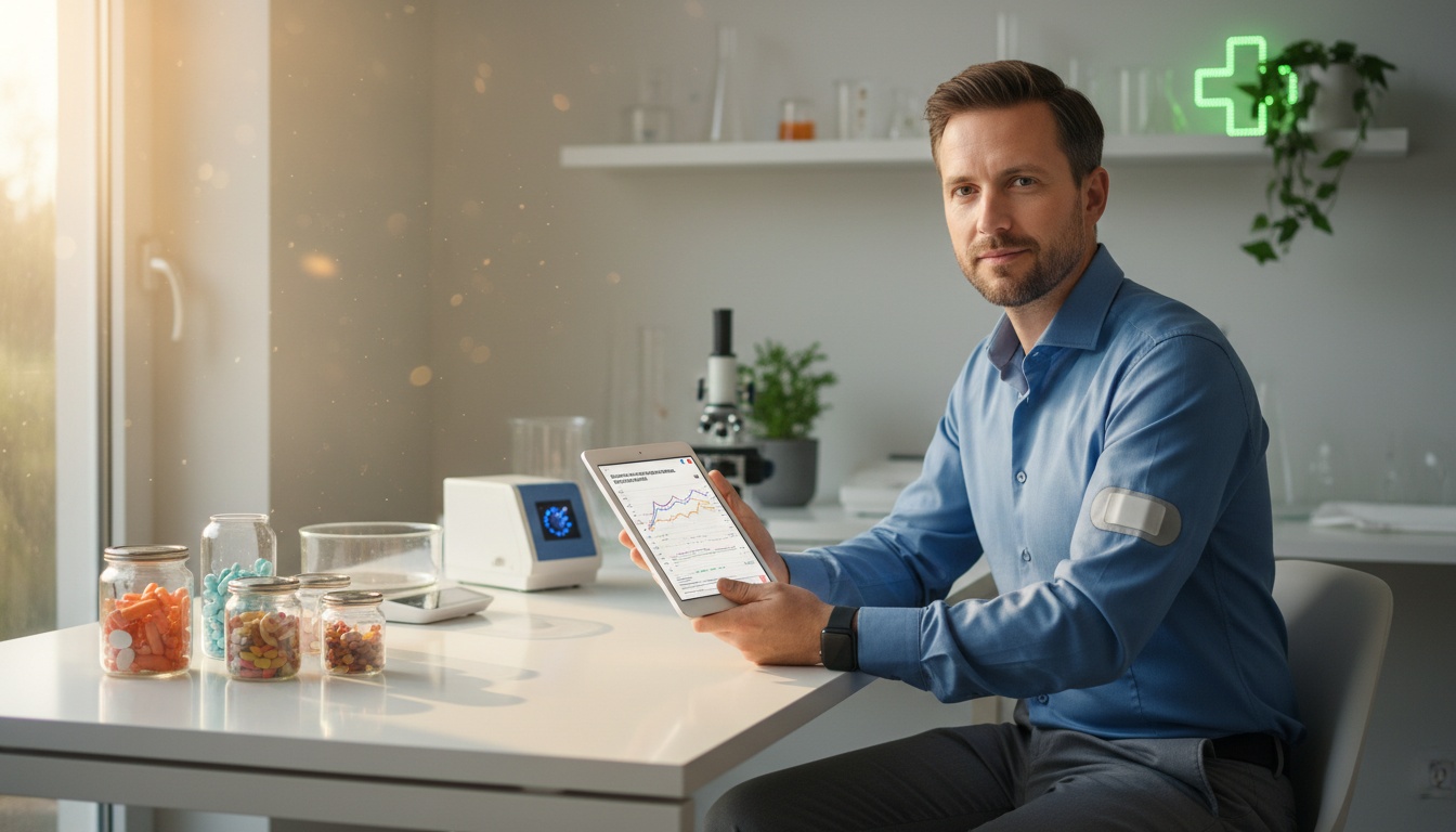 Un biohacker analysant ses résultats sanguins