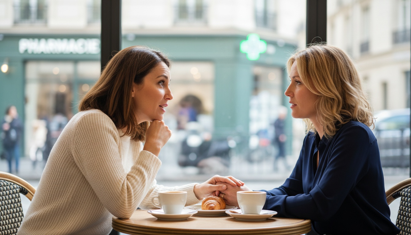 Deux amis en conversation de soutien