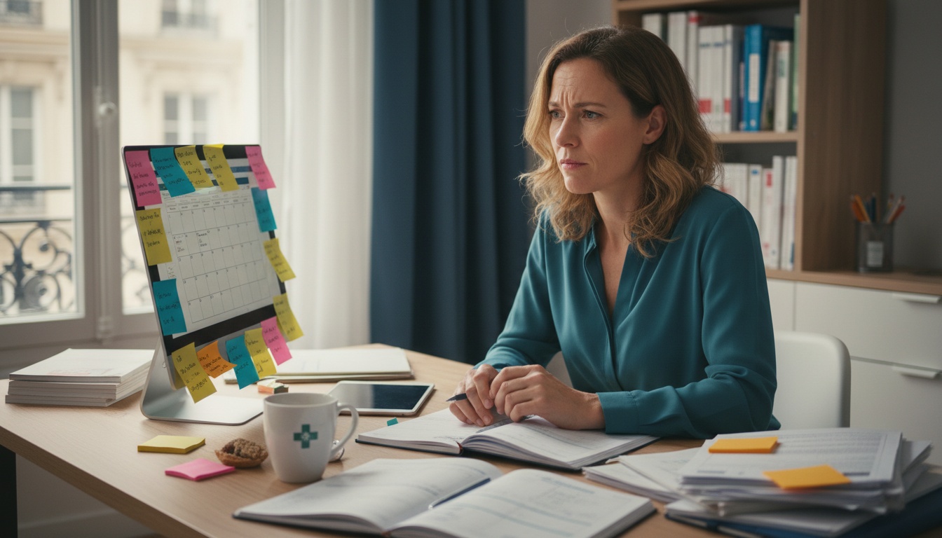 Un adulte gérant plusieurs tâches à la fois